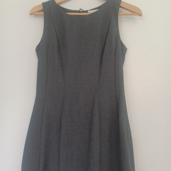 H&M Sheath Dress Womens Size 4 Grey Pencil Sleevless Knee Length Corpcore - Picture 2 of 10